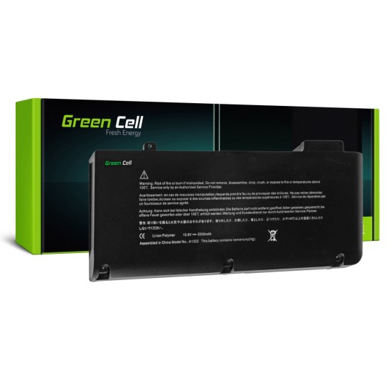 Green Cell  Bateria Apple Macbook Pro 13 A1278 (Meados de 2009, Meados de 2010, Início de 2011, Final de 2011, Meados de 2012) /