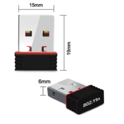 Adaptador Wi-Fi USB sem Fios 2,4G, WLAN, USB 2.0, Receptor de Wi-Fi para Tablet/PC/TV, A+
