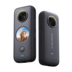 Insta360 One X2 Câmera Desportiva de Bolso, ActionCam 5,7K tela sensível ao toque 360° à prova d'água, A+
