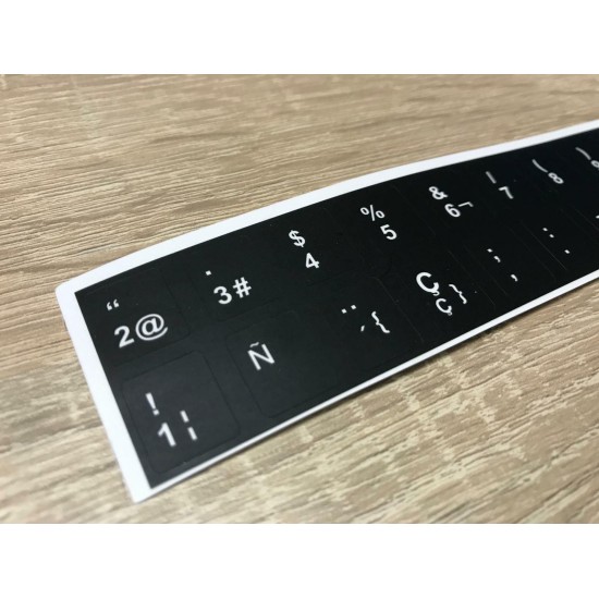 Kit Adesivo Teclado DELL LATITUDE Português Vinil Fino. 12mm x 13,2mm