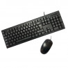 Kit Teclado + Rato USB PCCASE com Fio Preto, Novo