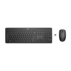 Kit Teclado e Rato HP 235 Wireless KB+DNGL+Mouse Português, USB, Preto, Novo