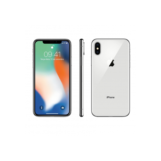Apple iPhone X 256GB, Prata, A+