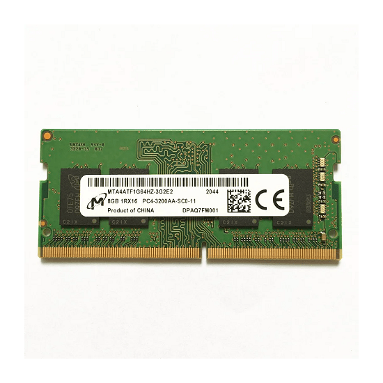 Memória RAM Micron 8GB DDR4 SODIMM 1Rx16 PC4-3200AA-SCO-11 3200 MHz, 1,2 V, 260 pinos, Km0