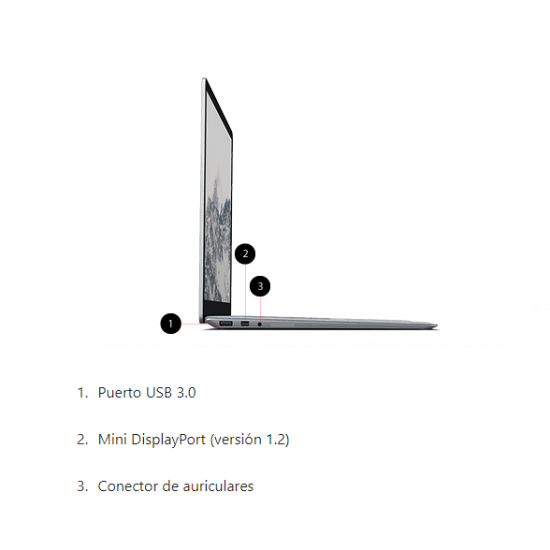 Microsoft Surface Laptop 1 i7 8GB 256GB Touch 13,5" Prateado