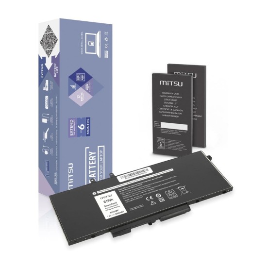Bateria Mitsu para Dell Latitude 12 (5285), 12 (5289), 5290 (4800 mAh) 7.6V