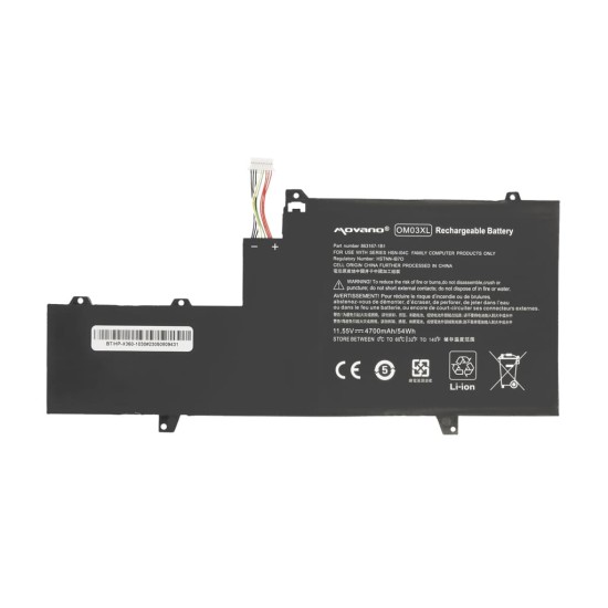 Bateria Mitsu para Dell XPS 13 9360 7,6 V (7,4 V) 6100 mAh (46 Wh)