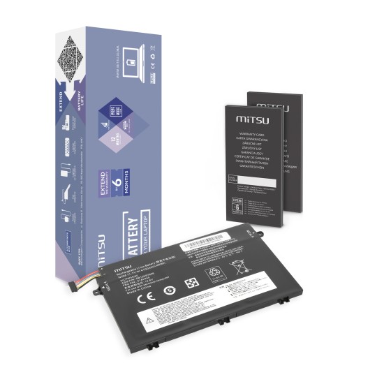 Bateria Mitsu para Lenovo ThinkPad E480, E580 / 11,1V (10,8V) 4100 mAh