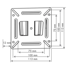 Suporte fixo para TV/Monitor 15"-32", preto, novo