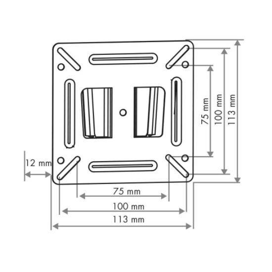 Suporte fixo para TV/Monitor 15"-32", preto, novo