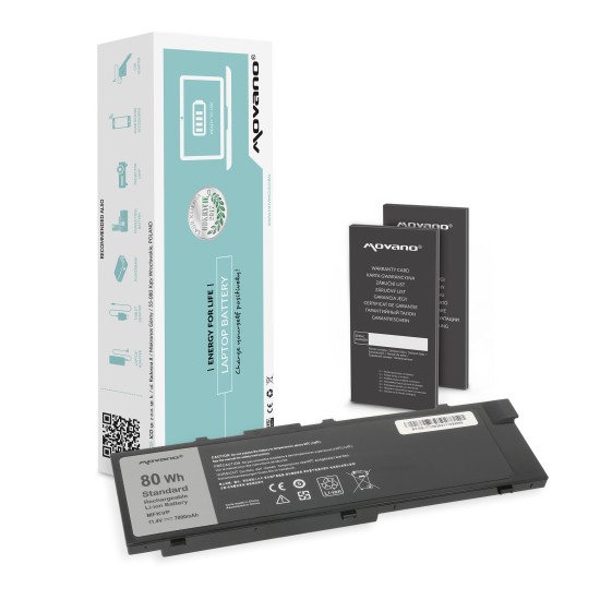 Bateria Movano para Dell Precision 15 7510, 17 7710 / 11,4V 7000 mAh