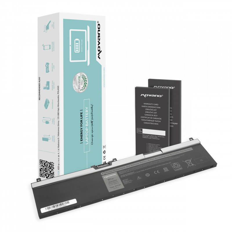 Bateria Movano para Dell Precision 7530, 7540, 7730 - NYFJH / 11.4V 8500 mAh