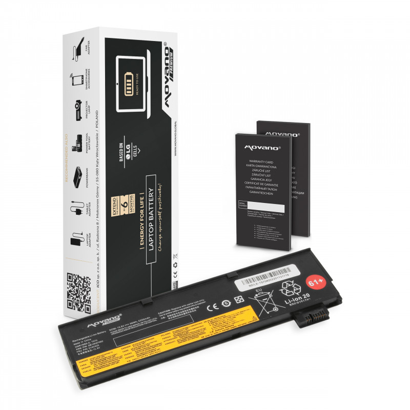 Movano Bateria Premium para Lenovo Thinkpad T570 / 10,8V (11,1V) 5200 mAh
