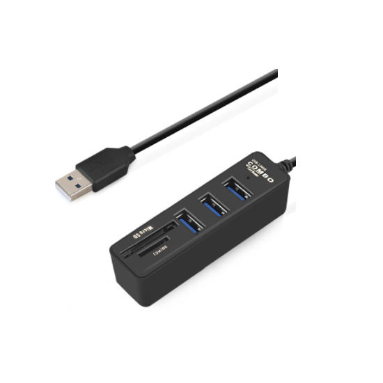 Multiplicador HUB USB 3.0 e Leitor Micro SD e SD (HC)