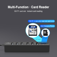 Multiplicador HUB USB 3.0 e Leitor Micro SD e SD (HC)