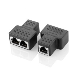 Cabo Multiplicador RJ45 Ethernet Splitter Vermelho