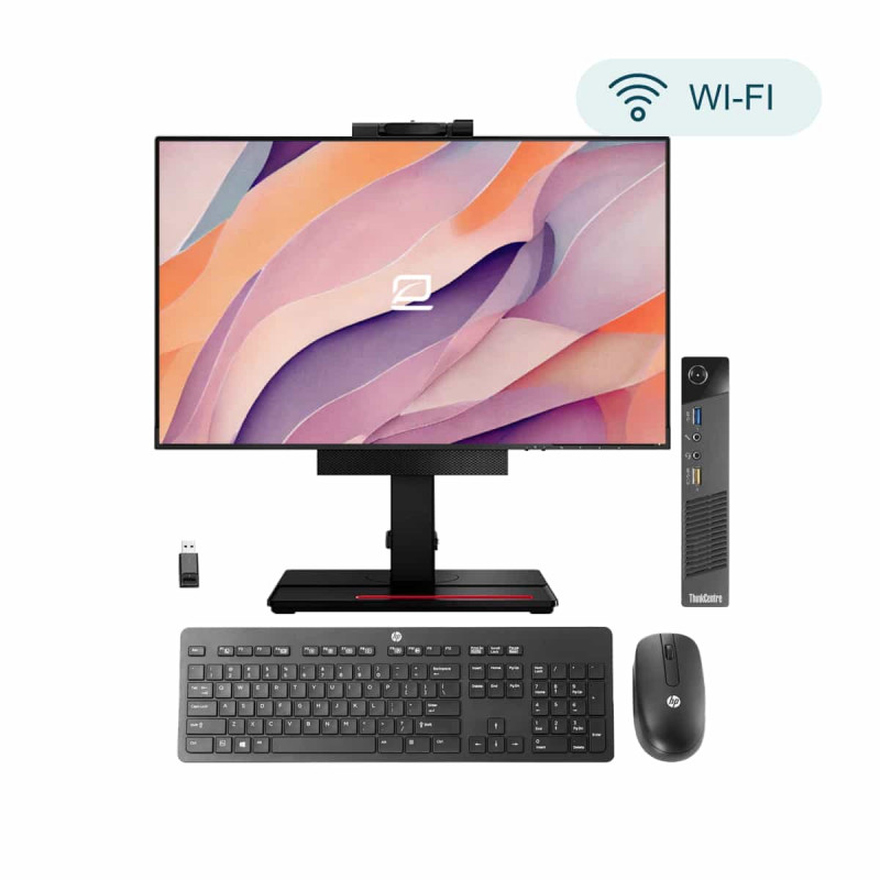 Pack Lenovo AIO Tiny i5 21,5" + Teclado e Rato HP
