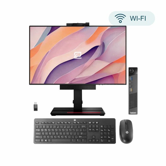 Pack Lenovo AIO Tiny i5 21,5" + Teclado e Rato HP