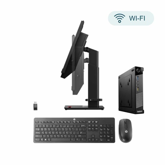 Pack Lenovo AIO Tiny i5 21,5" + Teclado e Rato HP