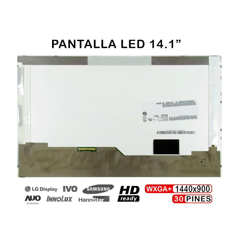 TELA LED DE 14,1" PARA PORTÁTIL B141PW04 LTN141BT09 LP141WP3-TLA1