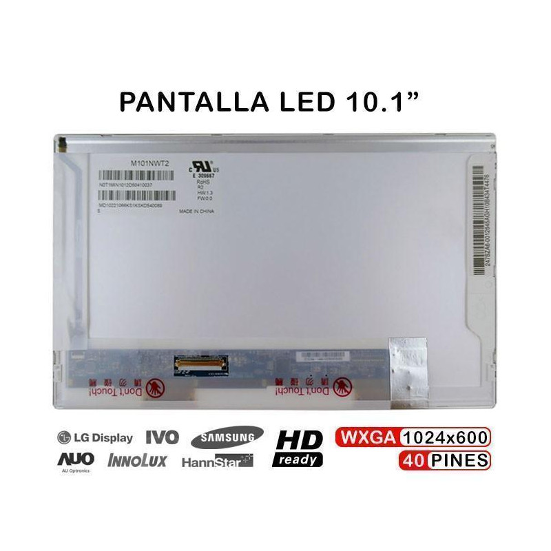 TELA 10,1 POLEGADAS LED CLAA101NB01 LP101WH1