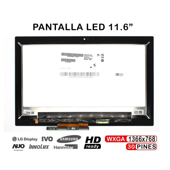 TELA LED DE 11,6" PARA PORTÁTIL ACER CHROMEBOOK 11R C738T-C44Z C738T-C5R6 6M.G55N7.002