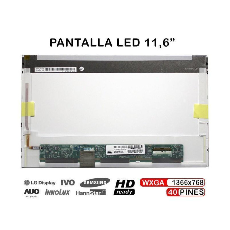 TELA LED DE 11,6" PARA PORTÁTIL LP116WH1 (TL) (A1) LP116WH1-TLA1