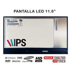 TELA LED DE 11,6" PARA NOTEBOOK M116NWR4 R1 1366X768 30 PINOS IPS
