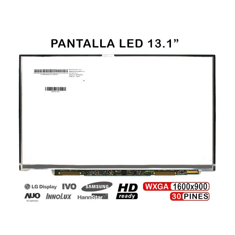TELA LED DE 13,1" PARA NOTEBOOK SONY VAIO VPC-Z SERIES B131RW02 V.0