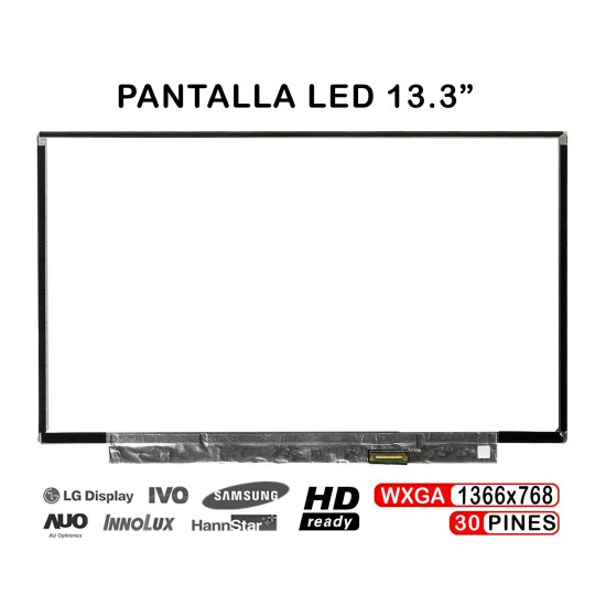 TELA LED DE 13,3" PARA NOTEBOOK TOSHIBA PORTEGE Z30 G33C0007V110