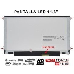 TELA PORTÁTIL LCD LED 11,6" LP116WH2 TLC1 | N116BGE-L41 REV. C1