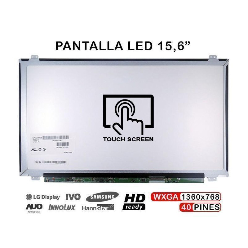 TELA TÁTIL PARA NOTEBOOK LTN156AT40 15,6" 40 PINOS