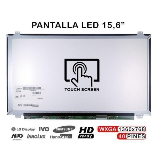 TELA TÁTIL PARA NOTEBOOK LTN156AT40 15,6" 40 PINOS