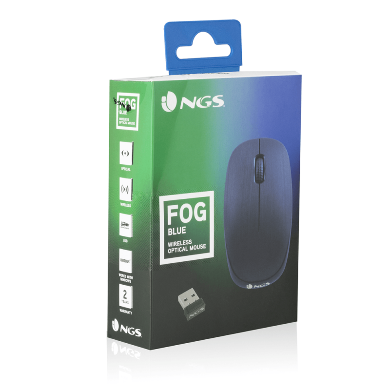 Rato NGS FOG óptico azul sem fios