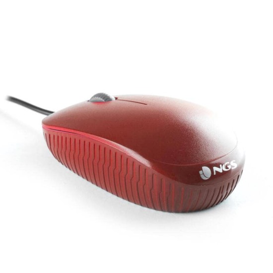 Mouse óptico NGS Flame Vermelho 1000 DPI, Km0 Caixa Original