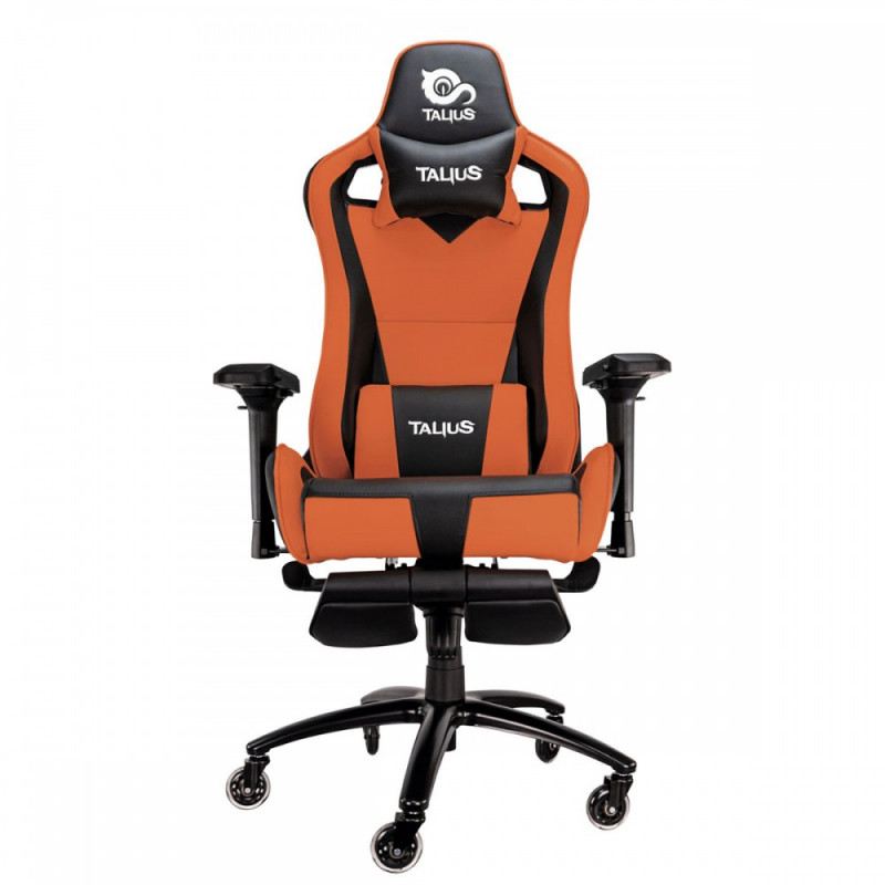 Cadeira para jogos Talius Caiman V2 Preto/Laranja 4D Apoio para os pés