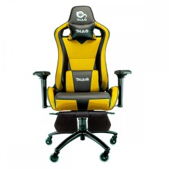 Cadeira para jogos Talius Caiman v2 Preto/Amarelo com apoios para os pés