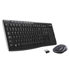 Teclado + Rato Logitech MK270 Sem Fios Inalámbrico, Preto, Novo