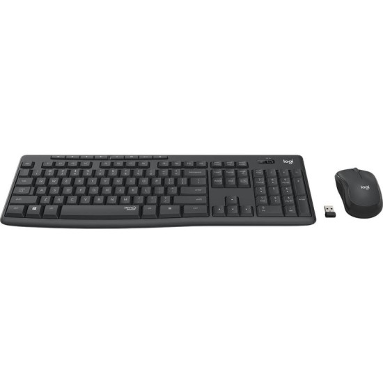 Teclado + Rato Logitech MK295 Silent Touch, Preto, Novo