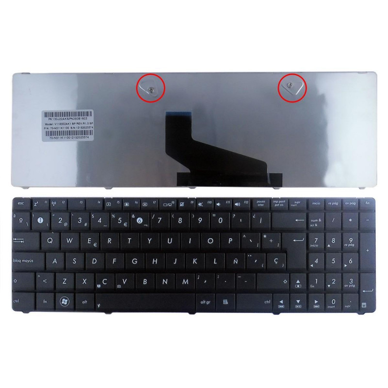 TECLADO PARA PORTÁTIL ASUS A53U A53B A53T SÉRIE V118502AK1 MP-10A76E0-6983 SN7114