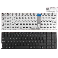 TECLADO PARA PORTÁTIL ASUS A556U A556UA A556UB A556UF A556UJ A556UR A556UV A556 X556 PRETO (SEM MOLDURA, SEM PELÍCULA, WIN8)