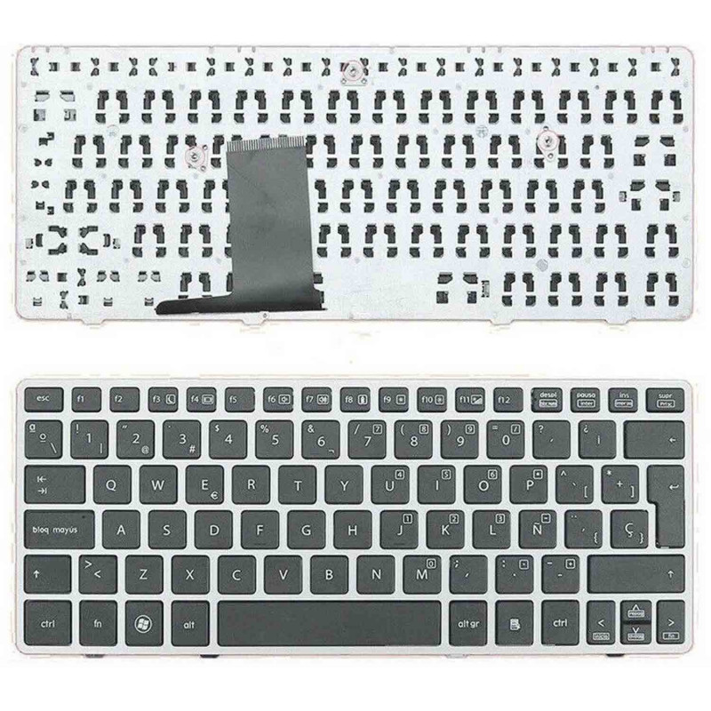 TECLADO PARA PORTÁTIL HP ELITEBOOK 2560P 2570P MOLDURA PRATA