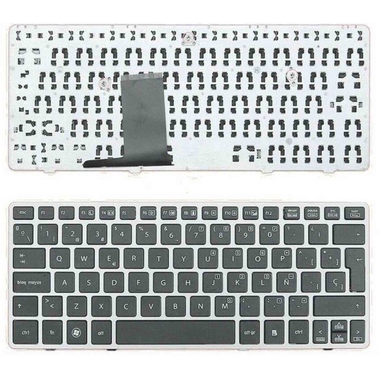 TECLADO PARA PORTÁTIL HP ELITEBOOK 2560P 2570P MOLDURA PRATA