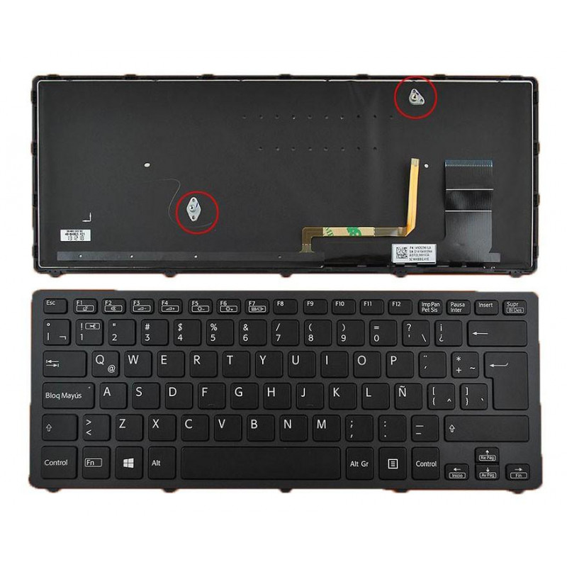 TECLADO PARA PORTÁTIL SONY VAIO SVF14 PRETO COM MOLDURA