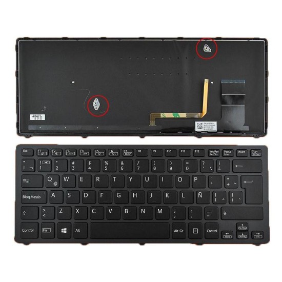 TECLADO PARA PORTÁTIL SONY VAIO SVF14 PRETO COM MOLDURA