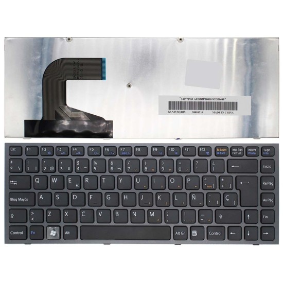TECLADO PARA PORTÁTIL SONY VAIO VPC-S PRETO  NSK-SA5SQ 0S 9Z.N3VSQ.50S AEGD3P00020 148778251