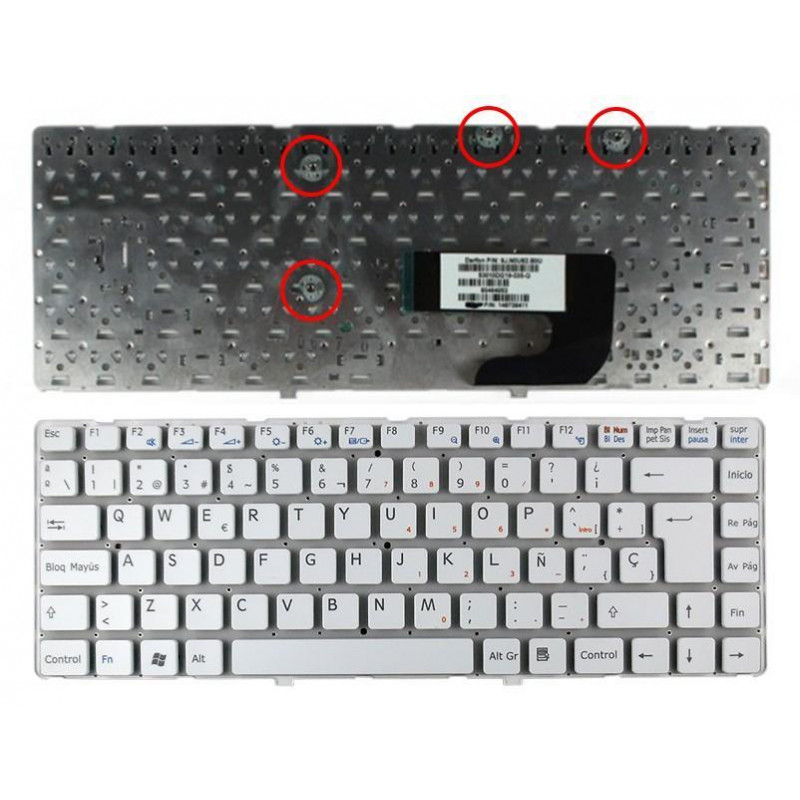 TECLADO PARA PORTÁTIL SONY VGN-NW SERIES 148738061 BRANCO
