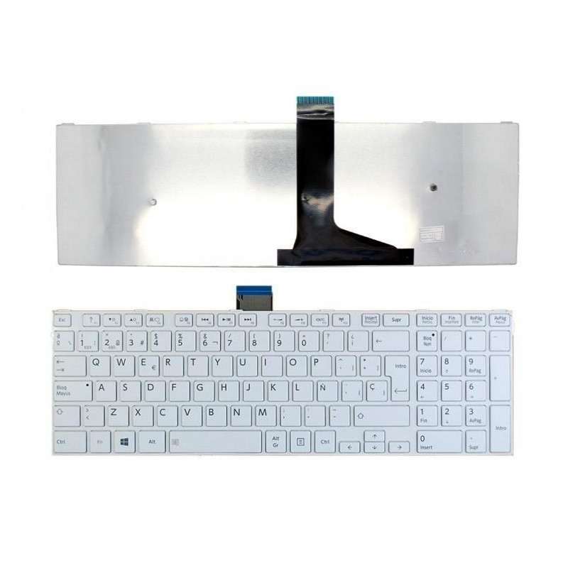 TECLADO PARA PORTÁTIL TOSHIBA C55-A BRANCO COM MOLDURA