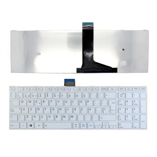 TECLADO PARA PORTÁTIL TOSHIBA C55-A BRANCO COM MOLDURA