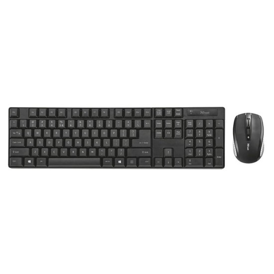 Trust XIMO Teclado + Rato sem fios Preto e prata, Novo